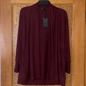 Gibson cranberry cardigan
